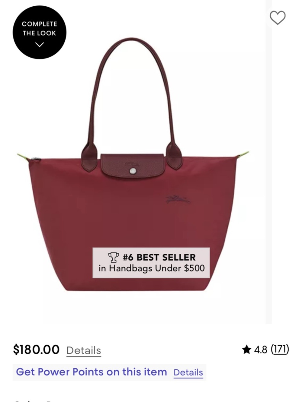 Longchamp burgundy tote with lime trim size large (comes with a mini as bonus) - Picture 2 of 14